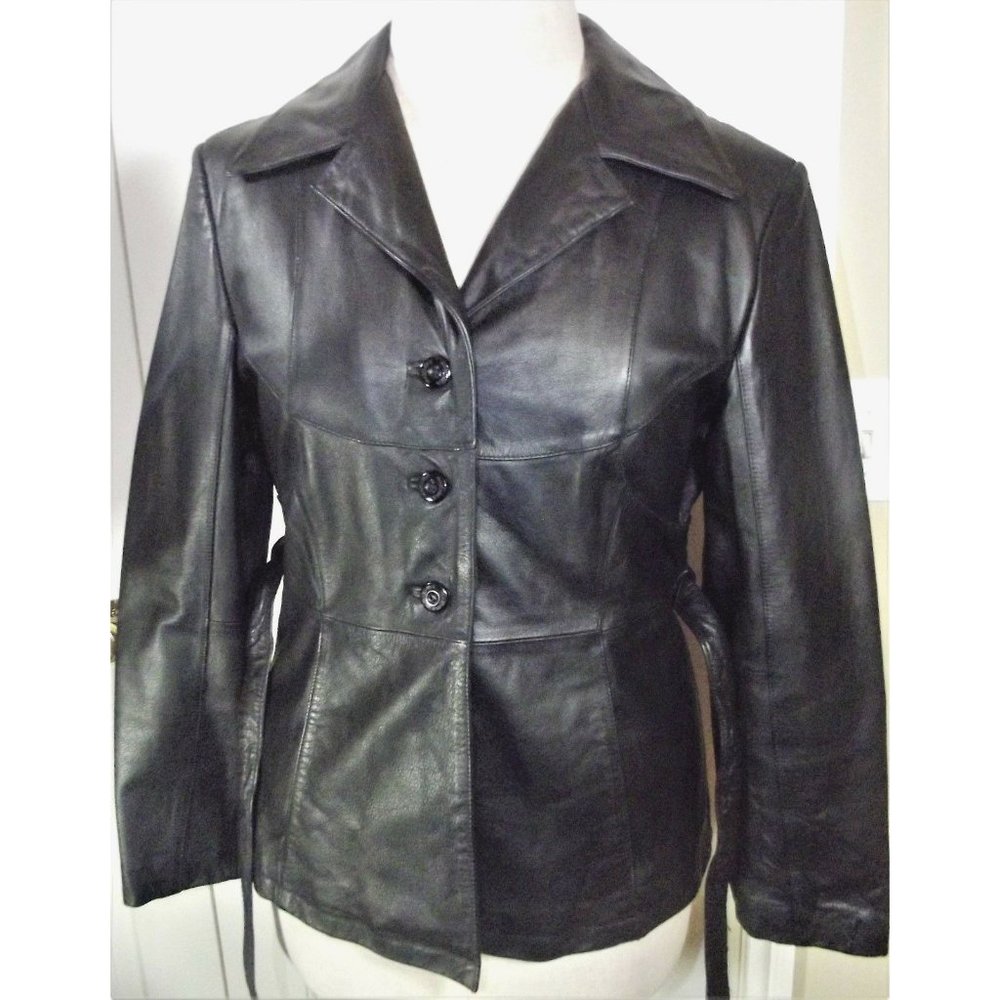 WILSON MAXIM WOMEN BLACK LEATHER L 3/4